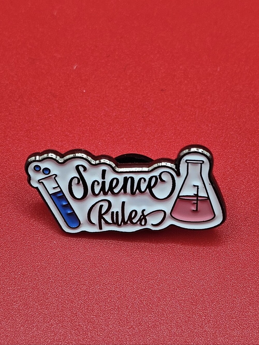 🔥 BOGO 2/$10 🔥 Science Rules Flask & Test Tube Pin